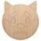Husky Dog Face Sad Unfinished Wood Shape Piece Cutout for DIY Craft Projects
